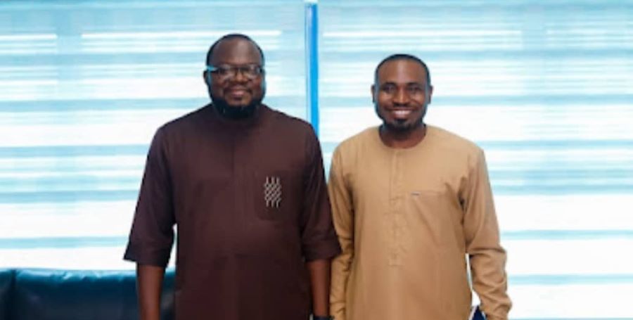 President/CEO DBI David Daser, and Founder, Young Innovator of Nigeria (YIN) Mr. Andrew Abu during his courtesy visit at the DBI headquarters